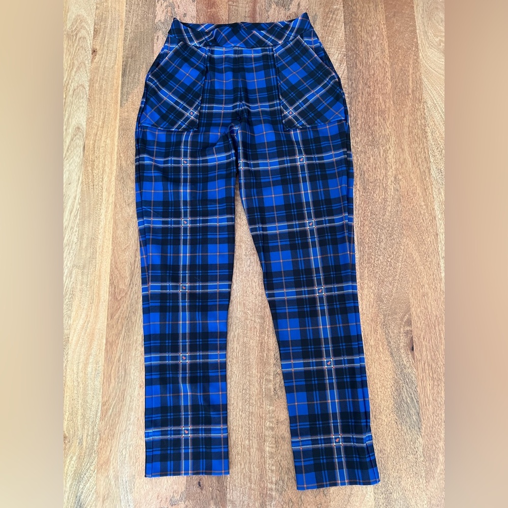 Blackmilk Ravenclaw Tartan Cuffed Pants Harry Potter